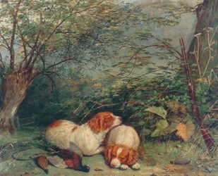 Hunde und Fasan, 1840